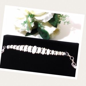 Lucky Brand Hammered Silver Ladder Bracelet